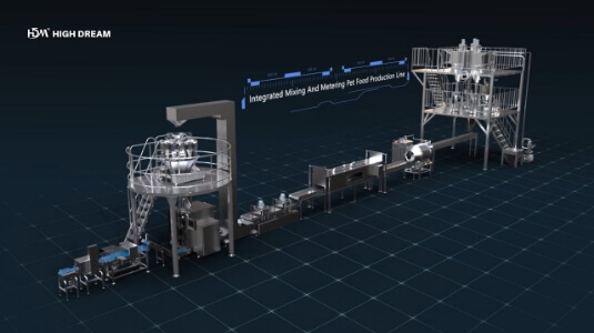 Pet Food Production Line with Gravimetric Feeding System